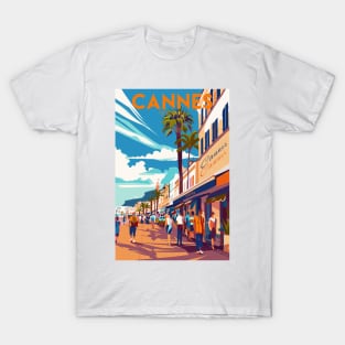 Cannes, France, Vintage Travel Poster T-Shirt